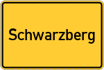 Place name sign Schwarzberg, Markt