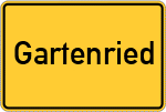 Place name sign Gartenried