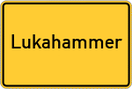 Place name sign Lukahammer