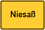 Place name sign Niesaß
