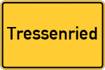 Place name sign Tressenried