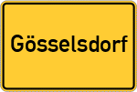 Place name sign Gösselsdorf, Kreis Nabburg