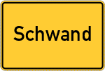 Place name sign Schwand