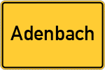 Place name sign Adenbach