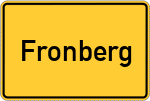 Place name sign Fronberg