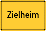 Place name sign Zielheim