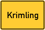 Place name sign Krimling