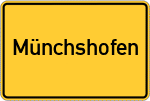 Place name sign Münchshofen