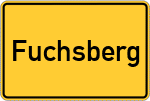 Place name sign Fuchsberg