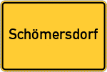 Place name sign Schömersdorf