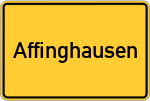 Place name sign Affinghausen