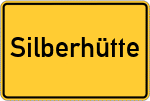 Place name sign Silberhütte