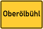 Place name sign Oberölbühl, Oberpfalz