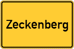 Place name sign Zeckenberg, Oberpfalz