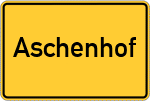 Place name sign Aschenhof