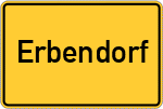 Place name sign Erbendorf