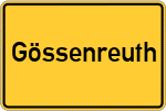 Place name sign Gössenreuth
