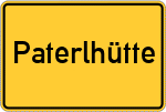Place name sign Paterlhütte