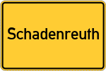 Place name sign Schadenreuth