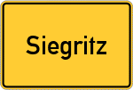 Place name sign Siegritz