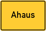 Place name sign Ahaus