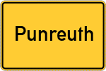 Place name sign Punreuth