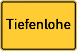 Place name sign Tiefenlohe