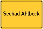 Place name sign Seebad Ahlbeck