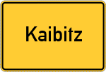 Place name sign Kaibitz