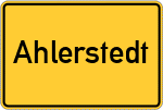 Place name sign Ahlerstedt