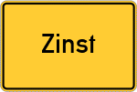 Place name sign Zinst