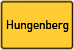 Place name sign Hungenberg