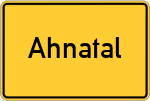 Place name sign Ahnatal