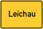 Place name sign Leichau