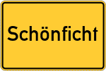 Place name sign Schönficht
