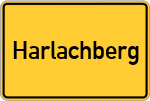 Place name sign Harlachberg, Gemeinde Pullenreuth
