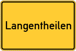 Place name sign Langentheilen