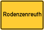 Place name sign Rodenzenreuth