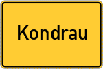 Place name sign Kondrau