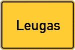 Place name sign Leugas, Oberpfalz