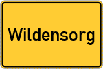 Place name sign Wildensorg