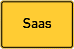 Place name sign Saas