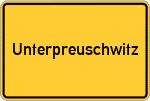 Place name sign Unterpreuschwitz