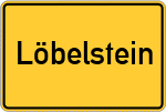 Place name sign Löbelstein