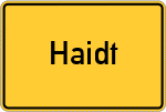 Place name sign Haidt, Saale