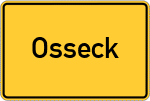 Place name sign Osseck, Saale