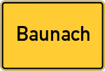 Place name sign Baunach