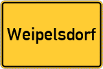 Place name sign Weipelsdorf
