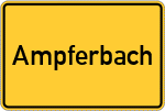 Place name sign Ampferbach