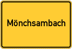 Place name sign Mönchsambach